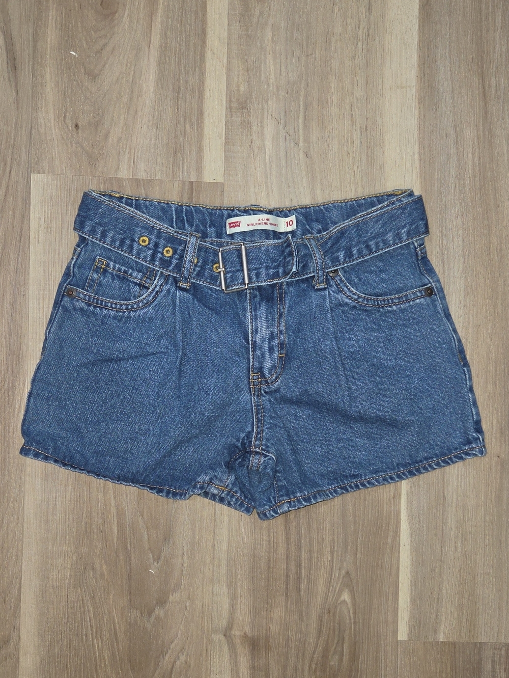 •Levi's• Little Girls Belted Blue Jean Shorts